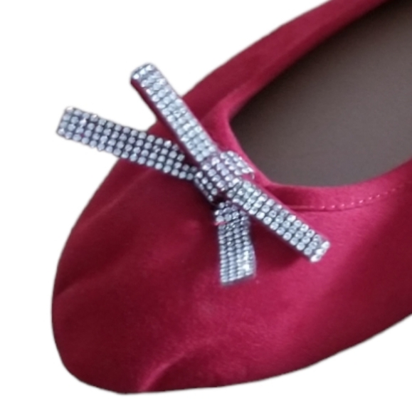 EUC | TORRID | Beautiful Rhinestone 🩰 Ballet Flats 🩰 | Faux Suede | Size: 12WW - Picture 2 of 12
